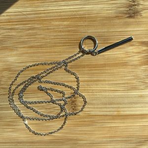 Sterling silver lariat necklace